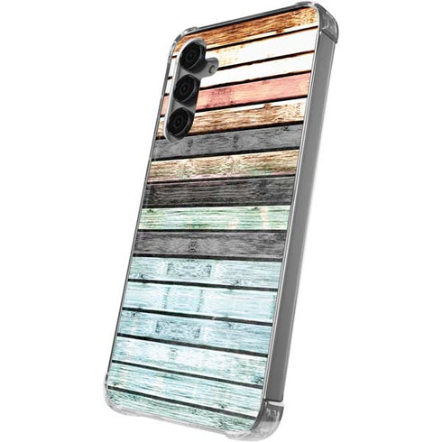 Wooden Stripes Galaxy S24 Plus Clear Case